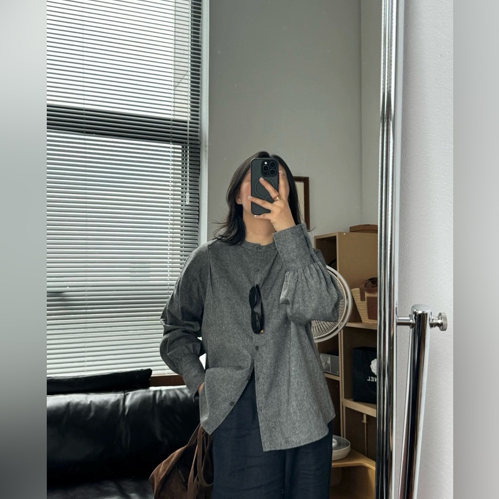 "Rock Grey" Vintage-Inspired Button Up Shirt